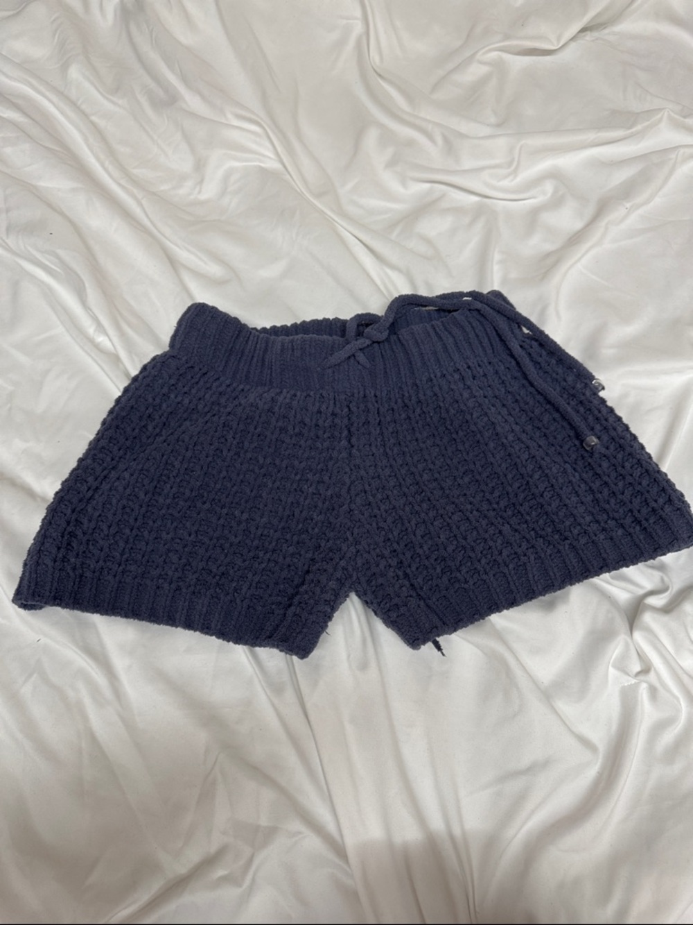 Cozy Knit Navy Women's Shorts